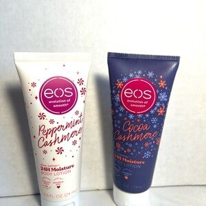EOS Holiday Limited Edition Mini Lotion Peppermint and Cocoa Cashmere 2.5 oz